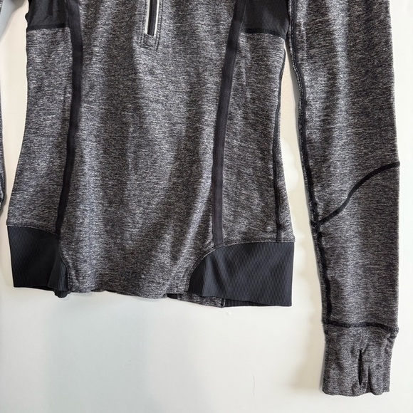 Lululemon Defined Running Jacket Half Zip Pullover Gray Black Size 4 Outerwear - Picture 8 of 12